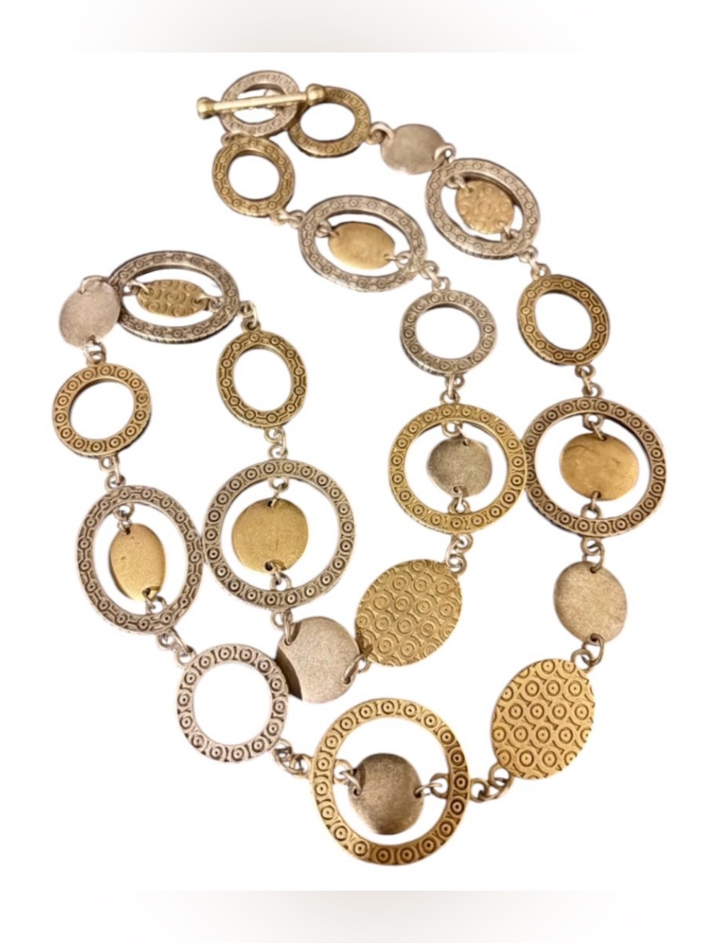 🔴Premier Designs Mixed Metal Circle Link Necklace🔴